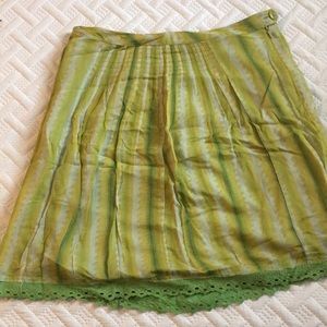 Free people green skirt size 4